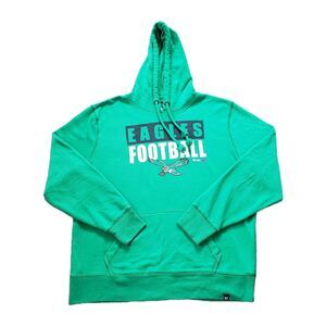'47 Brand Philadelphia Eagles Football Size Medium Mens Kelly Green Hoodie NFL